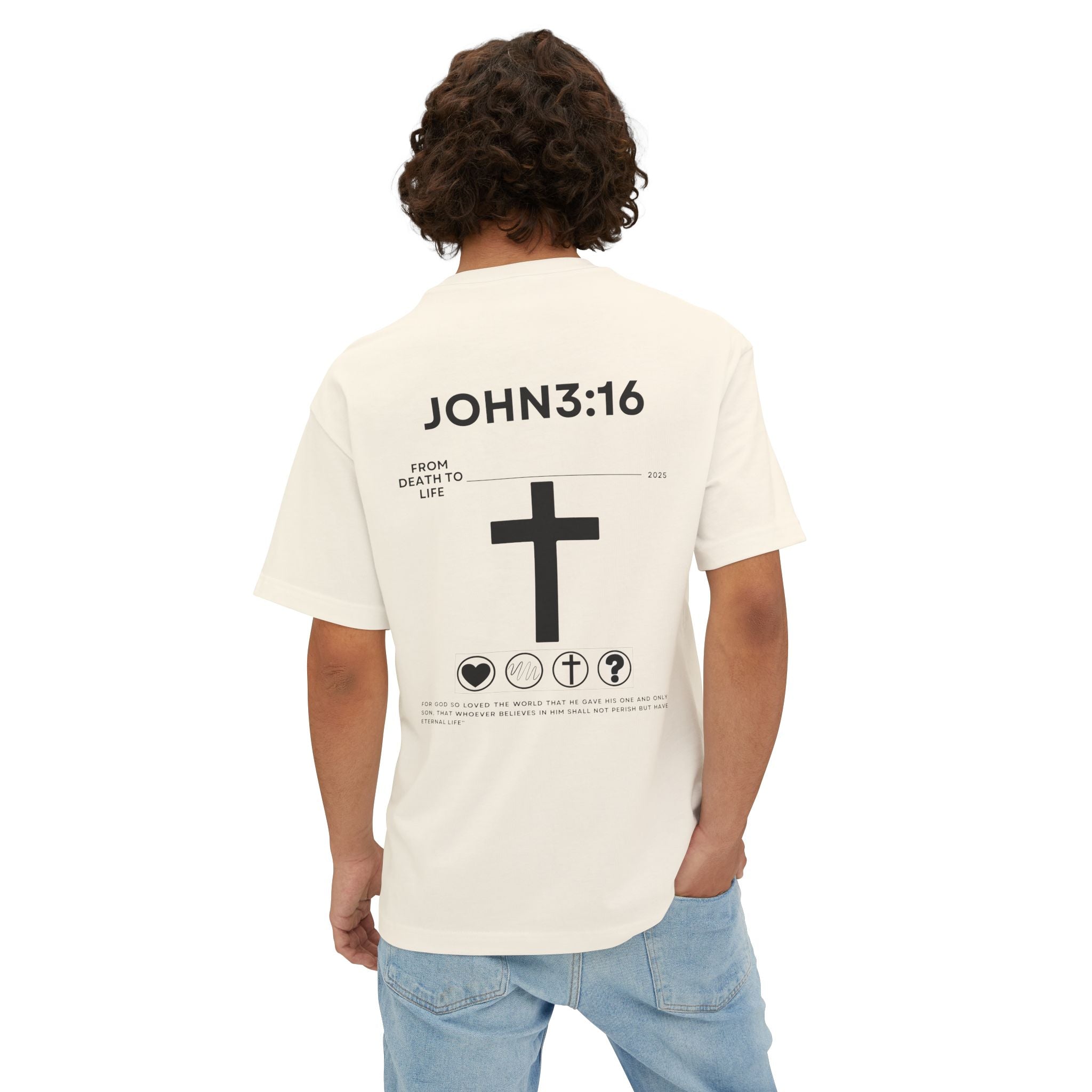 John 3:16 Graphic Oversized Boxy T‑Shirt