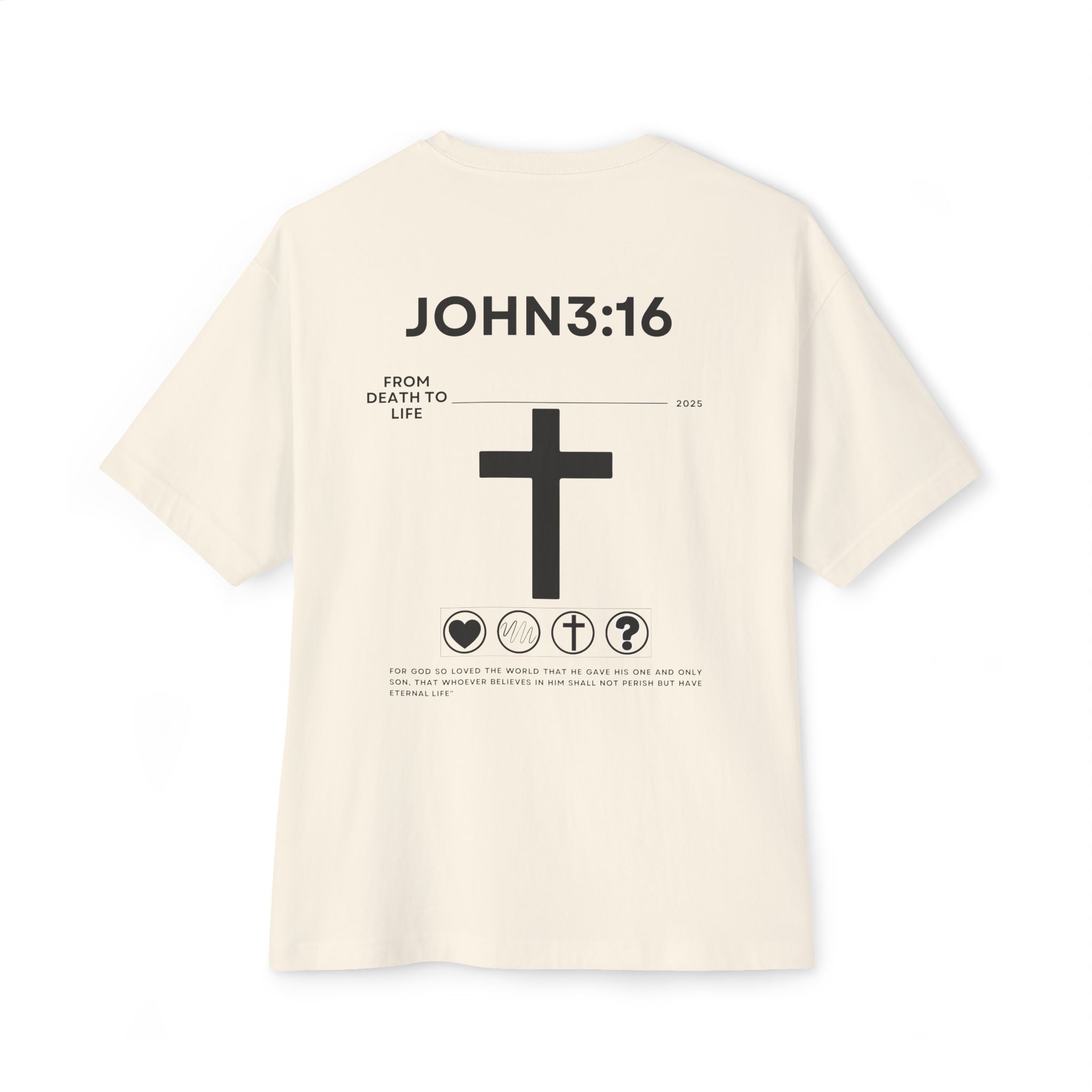 John 3:16 Graphic Oversized Boxy T‑Shirt