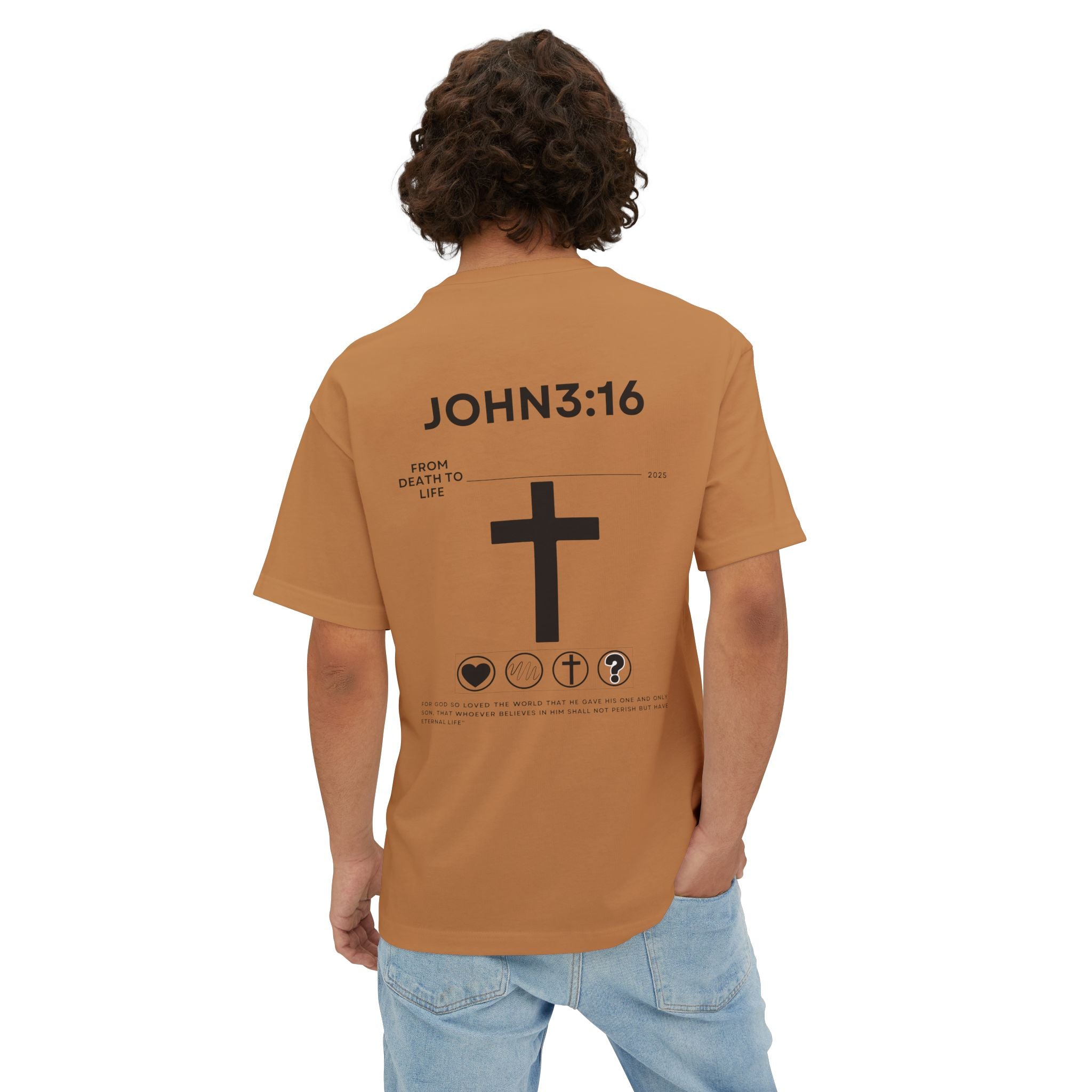 John 3:16 Graphic Oversized Boxy T‑Shirt